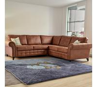 Oakland Suede Leather 2C2 Corner Sofa Furniture 786 Brown One Size