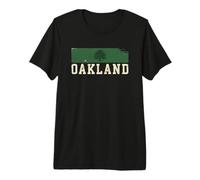 Oakland Tree Typography The Town Vintage Grunge Premium T-Shirt