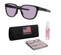 Oakley ACTUATOR (LOW BRIDGE FIT) Sunglasses With Official Eyewear Kit, Matte Black Frame | Prizm Slate Lens, One size