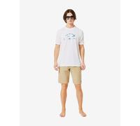 Oakley Apparel Bark Sun Short Sleeve Rash Guard White L Man