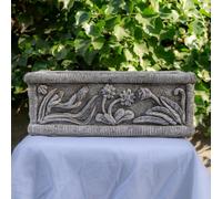 Oakley Classic Medium Floral Design Stone Cast Planter Trough