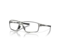 Oakley Crosslink Zero OX8080 808004 58MM Polished Grey Shadow Square Eyeglasses for Men + BUNDLE With Designer iWear Complimentary Eyewear Kit