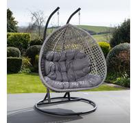 Oakley Double Swing Egg Pod Chair Artemis Home Dark Grey One Size
