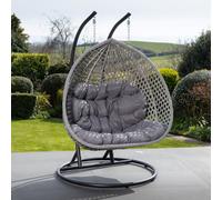 Oakley Double Swing Egg Pod Chair - Dark Grey
