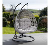 Oakley Double Swing Egg Pod Chair - Light Grey