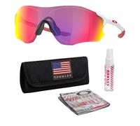 Oakley EVZERO PATH (LOW BRIDGE FIT) OO9313 Sunglasses With Official Kit, Polished White Frame | Prizm Road Lens, One size