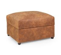 oakley faux leather foot stool in tan