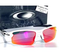 Oakley FLAK 2.0 Matte White w POLARIZED Galaxy Magenta Mirror Lens Sunglass 9188
