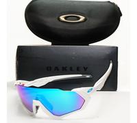 Oakley Flight Jacket Sunglasses Mirror Blue White Prizm Sapphire OO 9401 0237
