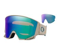 Oakley Flow Scape L Asian Fit Snow Goggles Mist Trails with Prizm Argon Iridium and Prizm Iced Iridium Lens + Case