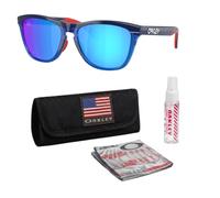 Oakley FROGSKINS RANGE TEAM USA OO9284 Sunglasses With Official Kit, Navy Frame | Prizm Sapphire Lens, One size