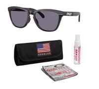 Oakley FROGSKINS RANGE XL OO9503 Sunglasses With Official Eyewear Kit, Matte Black Frame | Prizm Grey Lens, One size