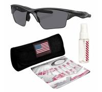 OAKLEY HALF JACKET 2.0 XL OO9154 Irregular Shape Sunglasses With Official Eyewear Kit, Matte Black, 62 mm