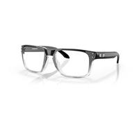 Oakley Holbrook Eyeglasses OX8156 815606 56MM Polished Black Clear Fade Square Eyeglasses for Men + BUNDLE With Designer iWear Complimentary Eyewear Kit
