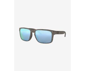 Oakley Holbrook Glasses Woodgrain with Prizm Deep Water Polarized Lenses