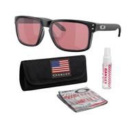 Oakley HOLBROOK (LOW BRIDGE FIT) OO9244 Sunglasses w/Official Eyewear Kit, Matte Black Frame | Prizm Dark Golf Lens, One size