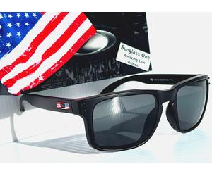 Oakley HOLBROOK Matte Black USA Flag with Gray Iridium Lens Sunglass 9102-E6
