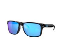 Oakley Holbrook XL OO9147 Square Sunglasses | Bundle With Cleaning kit and Additional Microfiber Bag, Polished Black / Prizm Sapphire
