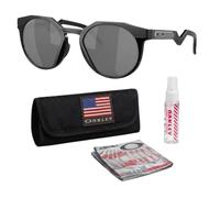 Oakley HSTN (LOW BRIDGE FIT) OO9242A Sunglasses With Official Eyewear Kit, Matte Black Frame | Prizm Black Lens, One size