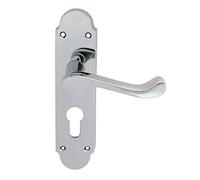 Oakley Lever Lock Euro Profile (47.5mm Centres) Pair - DL168YCP by Carlisle Brass