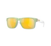 Oakley Man OO9102 HOLBROOK 9102Y0 Sunglasses Plastic Green Gold Squared Polarized Mirror