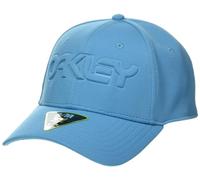 Oakley Men's 6 Panel Stretch Hat Embossed Cap, Bright Blue/Blackout, S