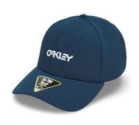 Oakley Men's 6 Panel Stretch Metallic Hat, Blue, S