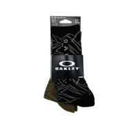 Oakley Men's B1b All Play Socks, Print Mountain Black Cement, L