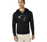 Oakley Men's Bark Fz Zip Hoodie Sweatshirt Blackout Black Large LG L Poly/Cotton