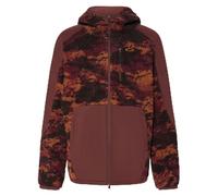Oakley Men's Caribou Full Zip Sherpa Hoodie Sweatshirt, Tiger Camo Red, L