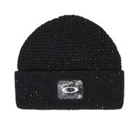 Oakley Men's Ellipse Patch Waffle Beanie Hat, Blackout, One Size