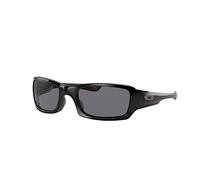 Oakley Men's Fives Rectangular Sunglasses, Polished Black/Grey, 54 UK