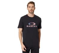 Oakley Men's O Bark 2.0 Tee T-Shirt, Black/American Flag, Medium