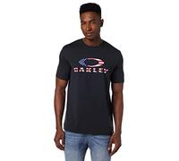 Oakley Men's O Bark T Shirt, Black/American Flag, Medium