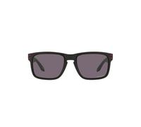 Oakley Sunglasses Holbrook Black Matte Grey Prizm Square Red OO 9102 U2 57mm