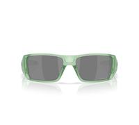 Oakley Men's OO9231 Heliostat Rectangular Sunglasses, Matte Transparent Jade/Prizm Black, 61 mm