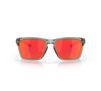 Oakley Men's Oo9448 Sylas Rectangular Sunglasses, Grey Ink/Prizm Ruby, 57 mm