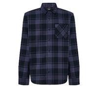 Oakley Men's Podium Plaid Long Sleeve Flannel Shirt, Black/Graphite/Amethyst, XXL