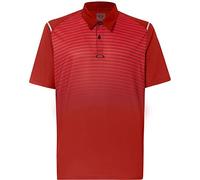 Oakley Men's Polo Shirt Ss Striped Ellipse - red - Medium
