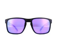 Oakley Men's Rectangle Matte Black Prizm Violet Holbrook Sunglasses Oakley Black One Size