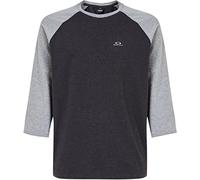 Oakley Men's Relax Raglan 3/4 tee, Double Grey Heather, M