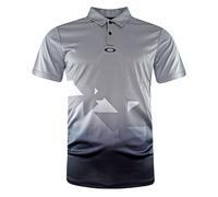 Oakley Men's Short Sleeve Collared Light Grey Offset Urban Golf Polo Shirt | Size: Small Oakley Grey S