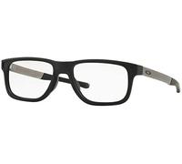 Oakley Men's Sunder Prescription Eyeglass Frames, Satin Black & Brushed Chrome/Demo Lens, Large