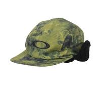 Oakley Men's Team Collection Rykkinn Flaps Cap Hat, Oxidation Print Green, One Size