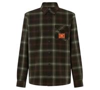 Oakley - Shirts - Tc Skull Flannel Shirt Green/Brown Check for Men Brown M