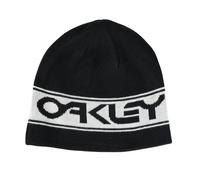 Oakley Men's Thermonuclear Protection Reversible Beanie Hat, Blackout/White, One Size
