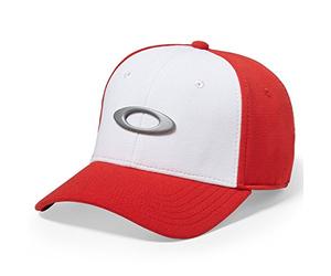 Oakley Men's Tincan Hat Baseball Cap, White/Red, S-M