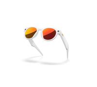 Oakley Meta HSTN Glasses in Warm Grey with Prizm Ruby Lenses one size