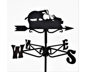 Oakley Mini Badger Weathervane - Steel - L38 X W38 X H51 Cm - Black