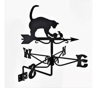 Oakley Mini Cat & Mouse Weathervane - Steel - L38 X W38 X H53 Cm - Black